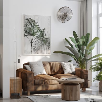 ZEVENTI - Seinale paigaldatav ventilaator FREEZE 50W/230V, Ø 45 cm, mati kroom + kaugjuhtimispult