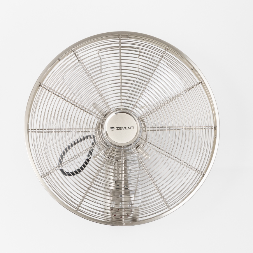 ZEVENTI - Seinale paigaldatav ventilaator FREEZE 50W/230V, Ø 45 cm, mati kroom + kaugjuhtimispult