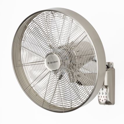 ZEVENTI - Seinale paigaldatav ventilaator FREEZE 50W/230V, Ø 45 cm, mati kroom + kaugjuhtimispult