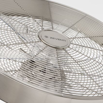 ZEVENTI - Seinale paigaldatav ventilaator FREEZE 50W/230V, Ø 45 cm, mati kroom + kaugjuhtimispult
