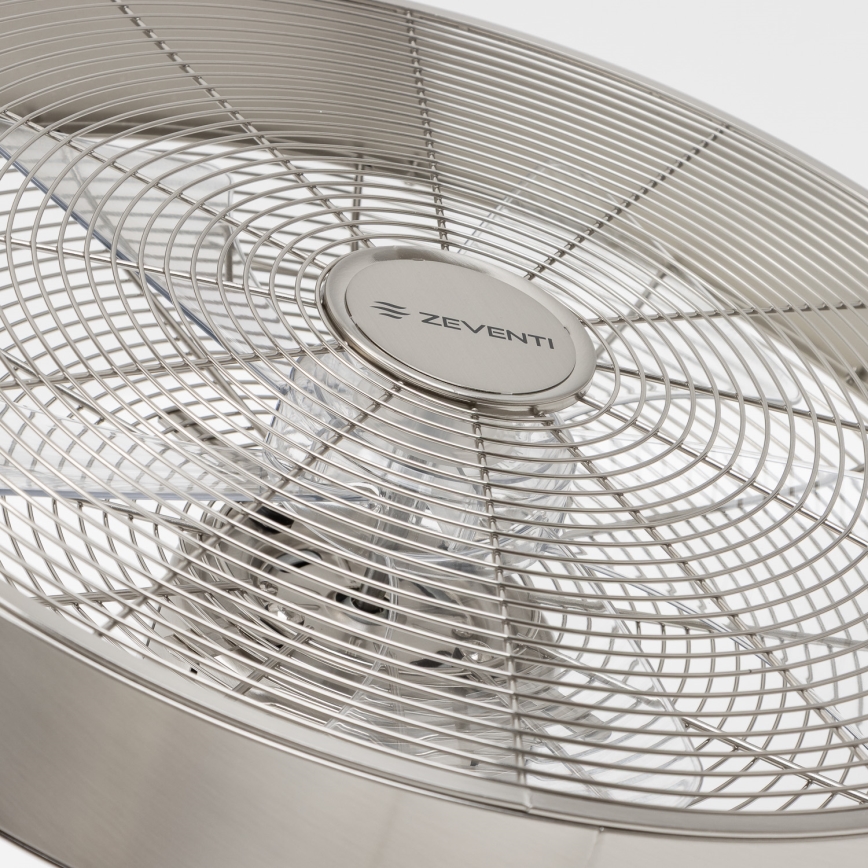 ZEVENTI - Seinale paigaldatav ventilaator FREEZE 50W/230V, Ø 45 cm, mati kroom + kaugjuhtimispult