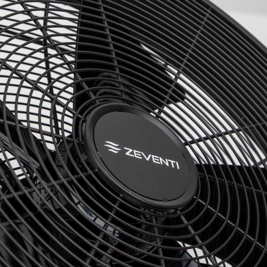 ZEVENTI - seinale kinnitatav ventilaator FREEZE 50W/230V Ø 45 cm must + kaugjuhtimispult