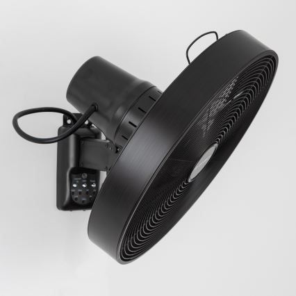 ZEVENTI - seinale kinnitatav ventilaator FREEZE 50W/230V Ø 45 cm must + kaugjuhtimispult