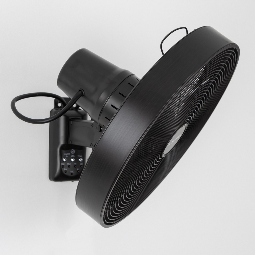 ZEVENTI - seinale kinnitatav ventilaator FREEZE 50W/230V Ø 45 cm must + kaugjuhtimispult