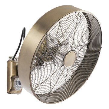 ZEVENTI - Seinale paigaldatav ventilaator FANNY 50 W/230 V pronks + kaugjuhtimispult