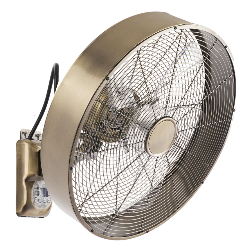 ZEVENTI - Seinale paigaldatav ventilaator FANNY 50 W/230 V pronks + kaugjuhtimispult