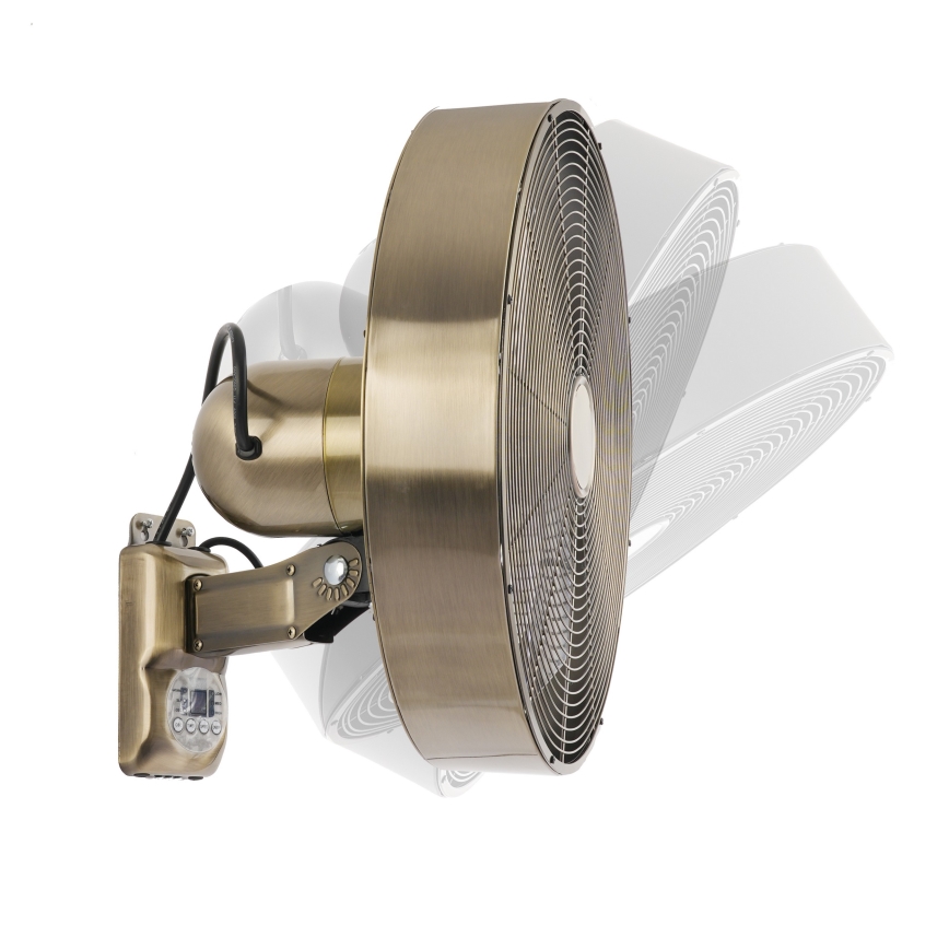ZEVENTI - Seinale paigaldatav ventilaator FANNY 50 W/230 V pronks + kaugjuhtimispult
