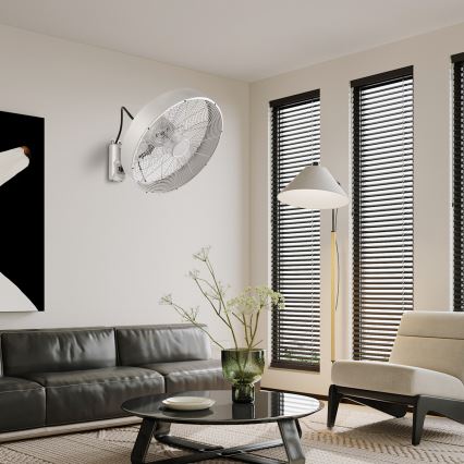 ZEVENTI - seinale paigaldatav ventilaator FANNY 50W/230V mattkroom + kaugjuhtimispult
