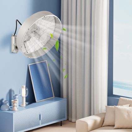 ZEVENTI - seinale paigaldatav ventilaator FANNY 50W/230V mattkroom + kaugjuhtimispult