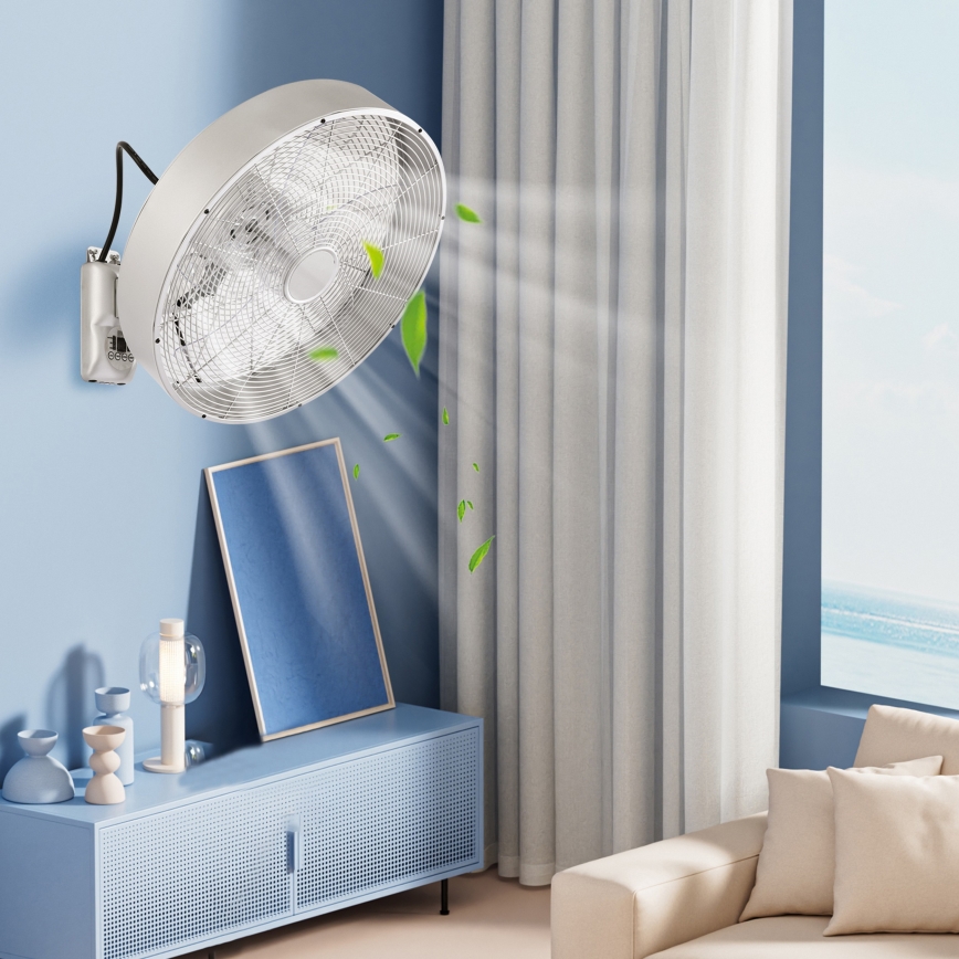 ZEVENTI - seinale paigaldatav ventilaator FANNY 50W/230V mattkroom + kaugjuhtimispult