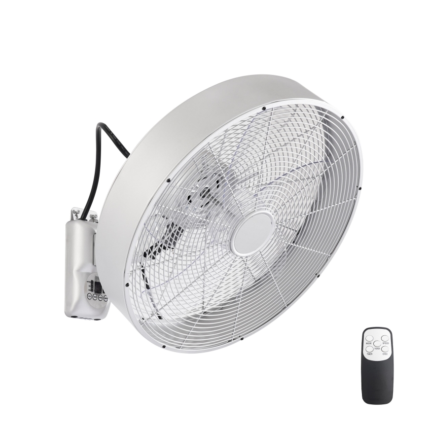 ZEVENTI - seinale paigaldatav ventilaator FANNY 50W/230V mattkroom + kaugjuhtimispult