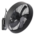 ZEVENTI - Seinale paigaldatav ventilaator FANNY 50W/230V must + kaugjuhtimispult