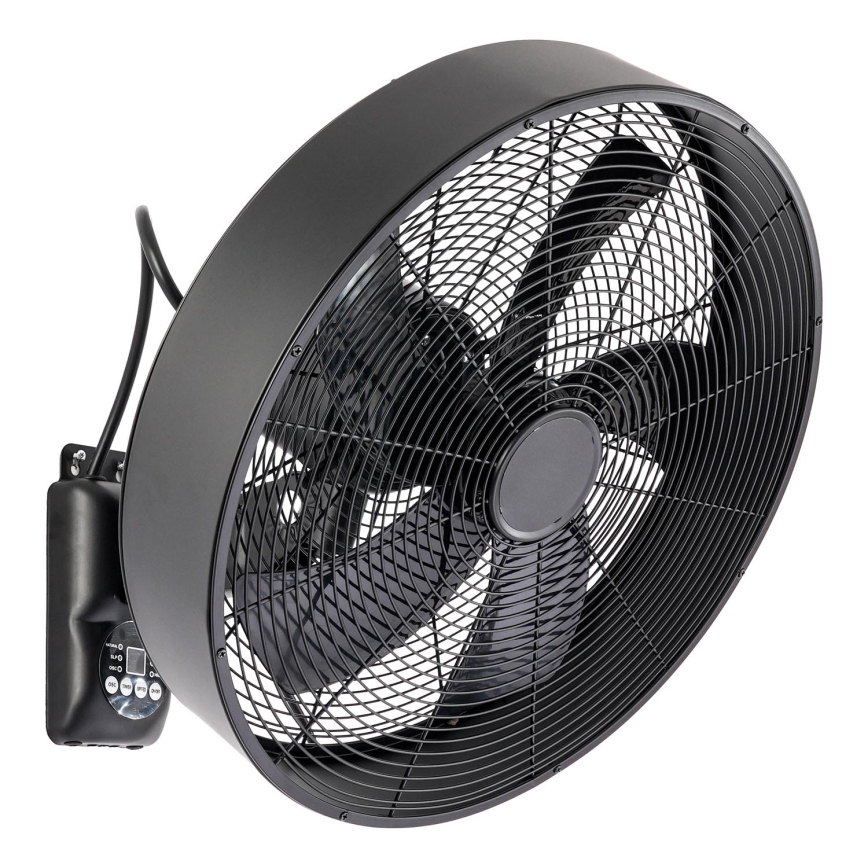 ZEVENTI - Seinale paigaldatav ventilaator FANNY 50W/230V must + kaugjuhtimispult