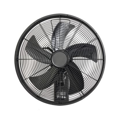 ZEVENTI - Seinale paigaldatav ventilaator FANNY 50W/230V must + kaugjuhtimispult