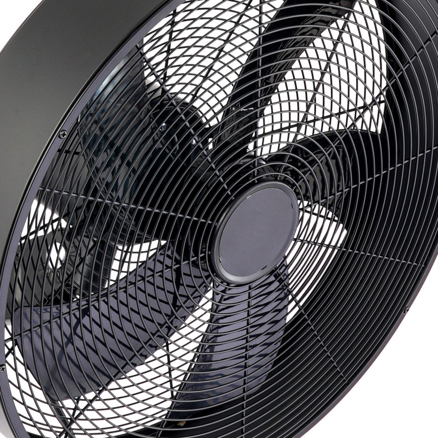 ZEVENTI - Seinale paigaldatav ventilaator FANNY 50W/230V must + kaugjuhtimispult