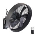 ZEVENTI - Seinale paigaldatav ventilaator FANNY 50W/230V, Ø 45 cm, must + kaugjuhtimispult