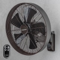 ZEVENTI - seinale paigaldatav ventilaator FREEZE 50W/230V läbimõõduga 45 cm must/pruun + kaugjuhtimispult