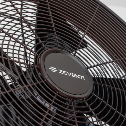ZEVENTI - seinale paigaldatav ventilaator FREEZE 50W/230V läbimõõduga 45 cm must/pruun + kaugjuhtimispult