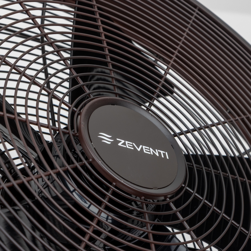 ZEVENTI - seinale paigaldatav ventilaator FREEZE 50W/230V läbimõõduga 45 cm must/pruun + kaugjuhtimispult