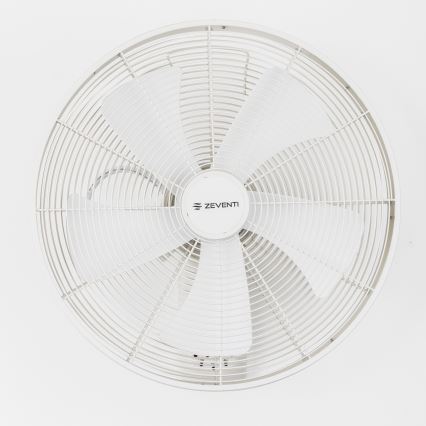 ZEVENTI - Seinale paigaldatav ventilaator FREEZE 50W/230V Ø 45 cm valge + kaugjuhtimispult