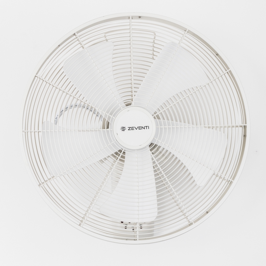 ZEVENTI - Seinale paigaldatav ventilaator FREEZE 50W/230V Ø 45 cm valge + kaugjuhtimispult