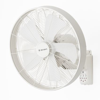 ZEVENTI - Seinale paigaldatav ventilaator FREEZE 50W/230V Ø 45 cm valge + kaugjuhtimispult