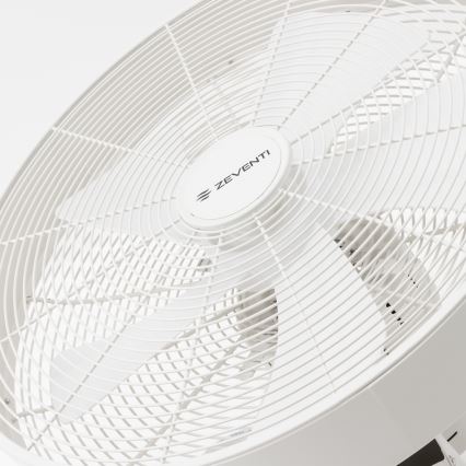 ZEVENTI - Seinale paigaldatav ventilaator FREEZE 50W/230V Ø 45 cm valge + kaugjuhtimispult