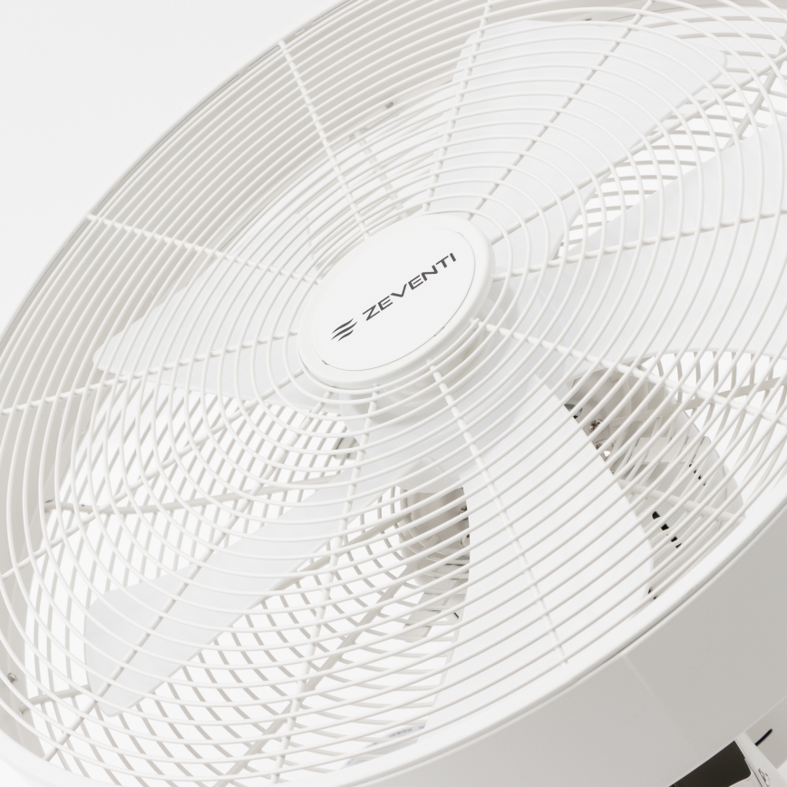 ZEVENTI - Seinale paigaldatav ventilaator FREEZE 50W/230V Ø 45 cm valge + kaugjuhtimispult