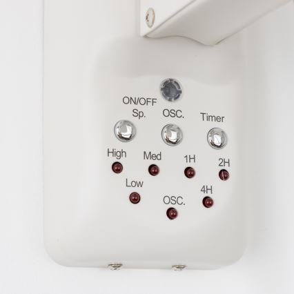 ZEVENTI - Seinale paigaldatav ventilaator FREEZE 50W/230V Ø 45 cm valge + kaugjuhtimispult