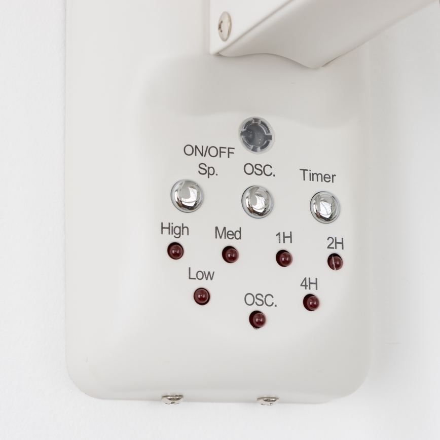 ZEVENTI - Seinale paigaldatav ventilaator FREEZE 50W/230V Ø 45 cm valge + kaugjuhtimispult
