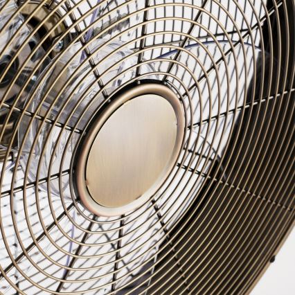 ZEVENTI - Seinale paigaldatav ventilaator FANNY 50W/230V, läbimõõt 45 cm, pronksviimistlus + kaugjuhtimispult