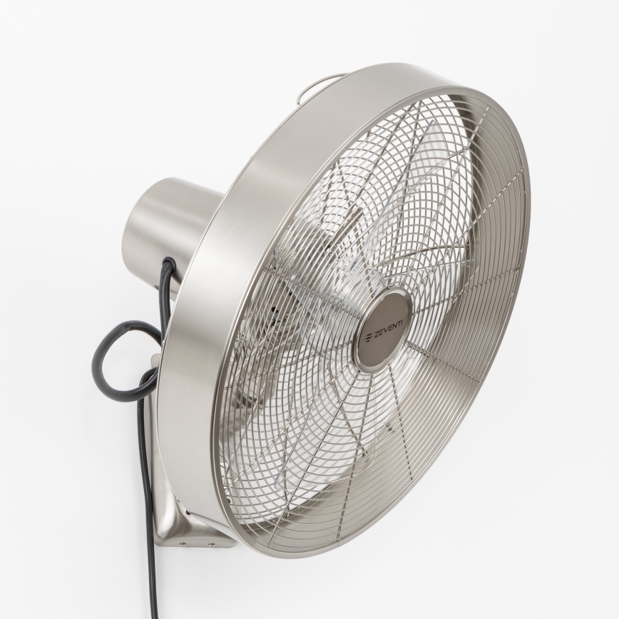 ZEVENTI - Seinaventilaator FREEZE 50W/230V d. 40 cm matt kroom + kaugjuhtimispult