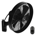 ZEVENTI - Seinaventilaator FREEZE 50W/230V d. 40 cm must + kaugjuhtimispult