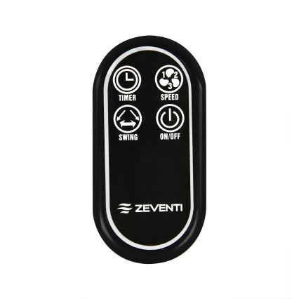 ZEVENTI - Seinaventilaator FREEZE 50W/230V d. 40 cm must + kaugjuhtimispult