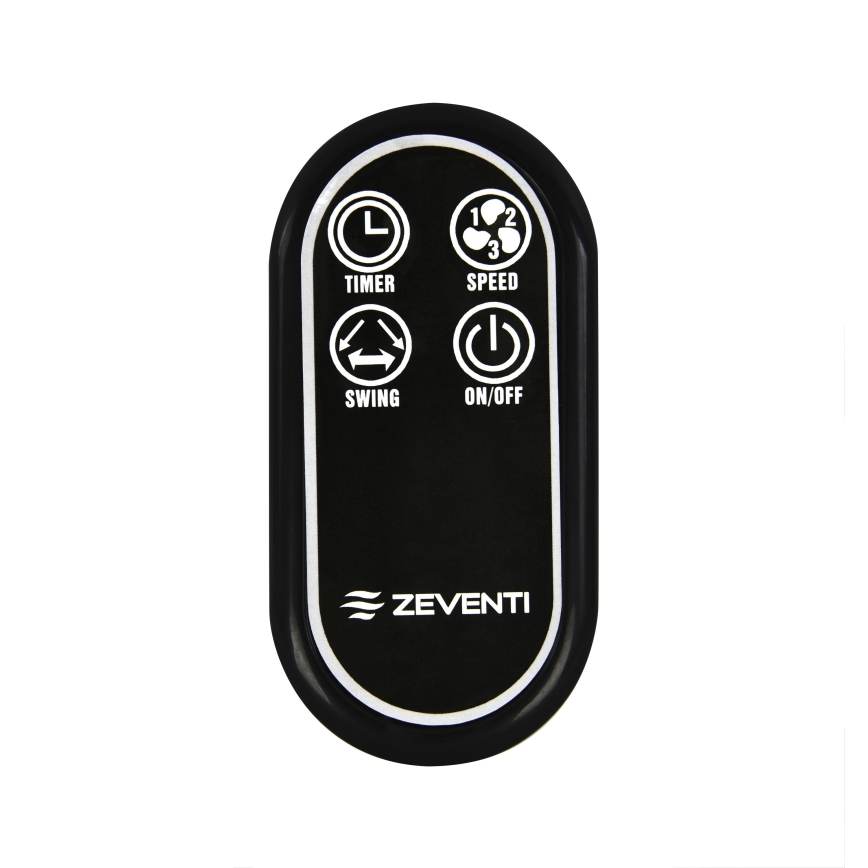 ZEVENTI - Seinaventilaator FREEZE 50W/230V d. 40 cm must + kaugjuhtimispult