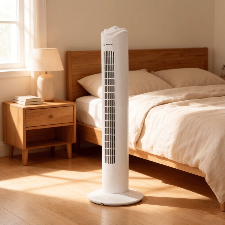 ZEVENTI - FLOW tornventilaator 45W/230V valge