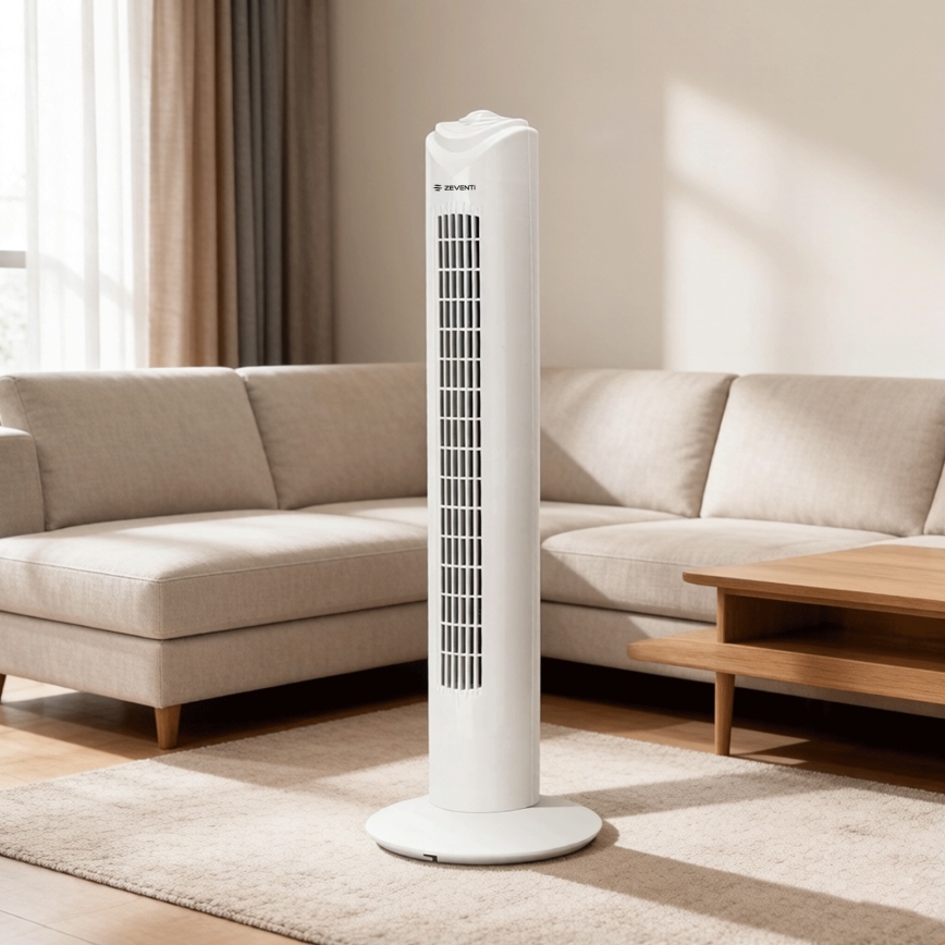 ZEVENTI - FLOW tornventilaator 45W/230V valge