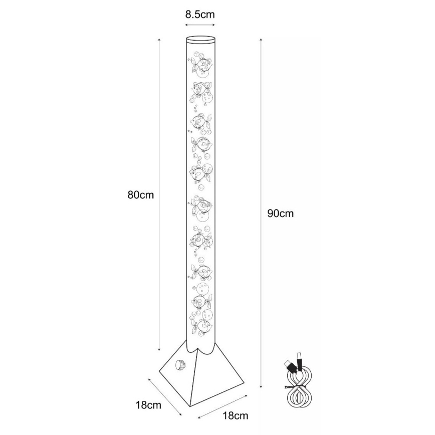 Zuma Line - LED RGB Põrandalamp LED/3,6W/5V
