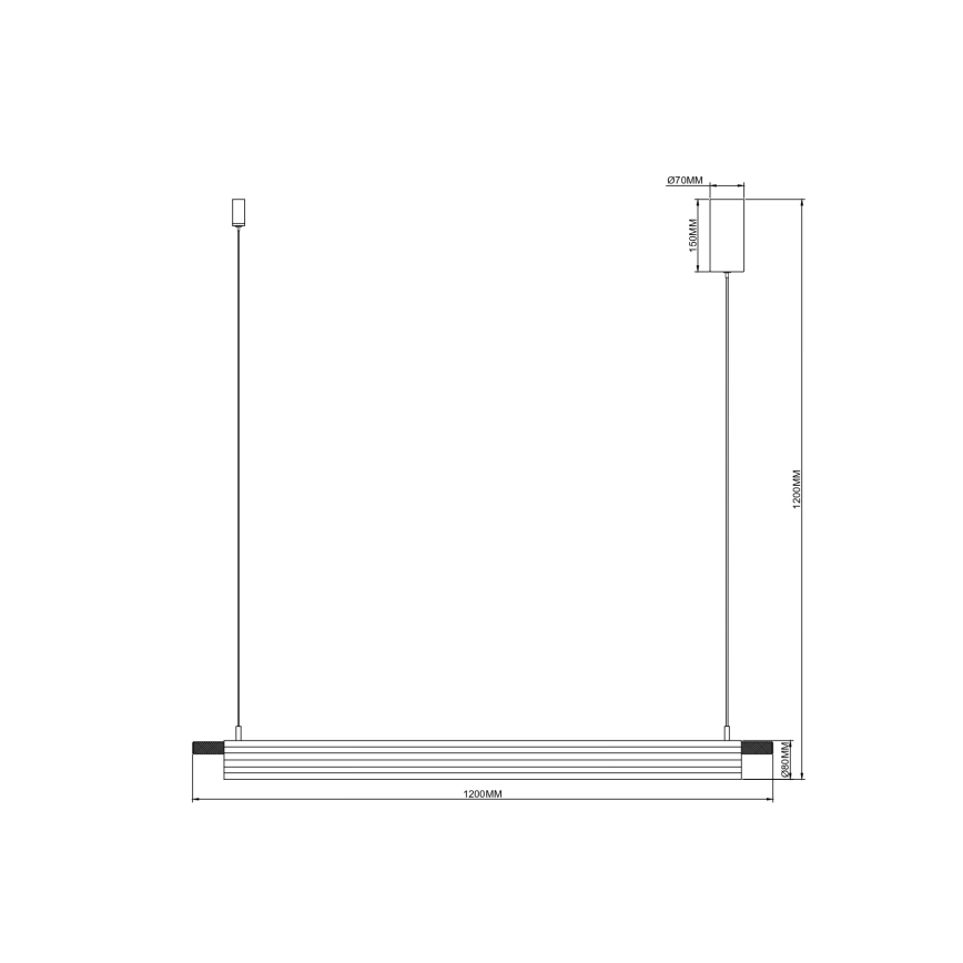 Zuma Line - rippvalgusti kaablil LED/14W/230V kuldne