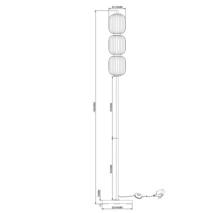 Zuma Line - LED põrandalamp LED/20W/230V kuldne