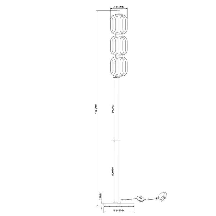Zuma Line - LED põrandalamp LED/20W/230V kuldne