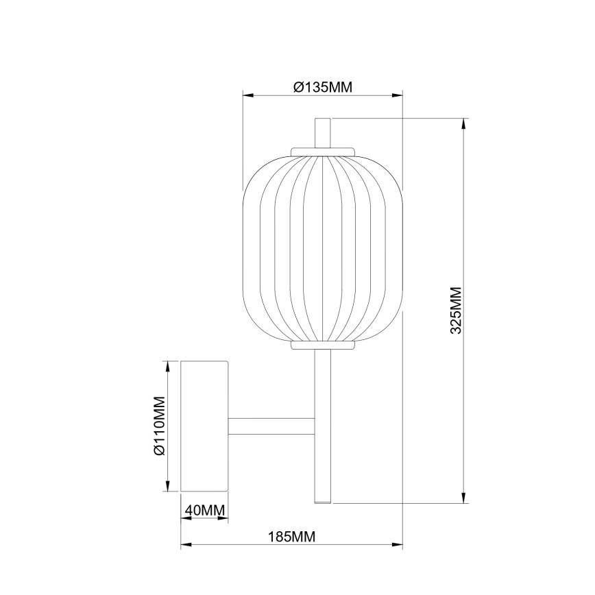Zuma Line - LED seinalamp LED/6,5W/230V kuldne