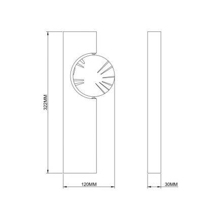 Zuma Line - LED-seinavalgusti LED/3W/230V must/kuldne