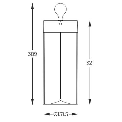 Zuma Line - LED Hämardatav laetav laualamp LED/1,2W/230V hall IP54