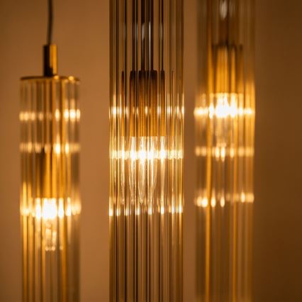 Zuma Line - Kaabliga rippvalgusti 3xE14/7W/230V, kuldne