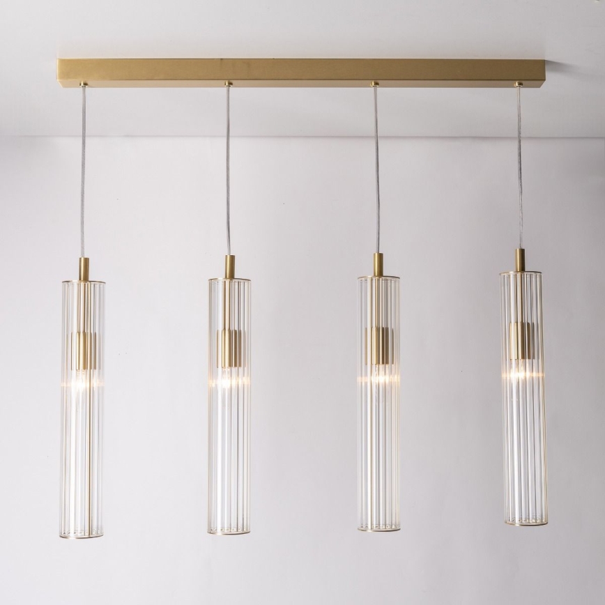 Zuma Line - kaabliga riputatav laelühter 4xE14/7W/230V kuldne