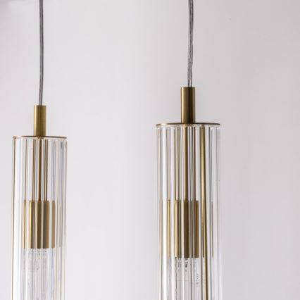 Zuma Line - kaabliga riputatav laelühter 4xE14/7W/230V kuldne