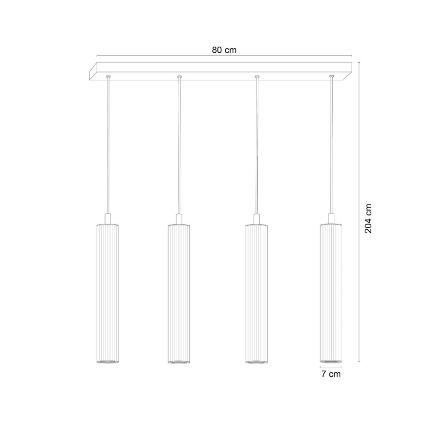 Zuma Line - kaabliga riputatav laelühter 4xE14/7W/230V kuldne