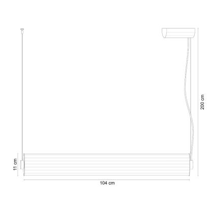 Zuma Line - LED-hämardatav rippvalgusti kaabliga LED/39W/230V 2700-6500K kuldne + kaugjuhtimispult