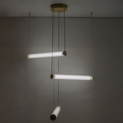 Zuma Line - LED hämardatav rippvalgusti riputuskaabliga LED/64W/230V 2700-6500K kuldne + kaugjuhtimispult